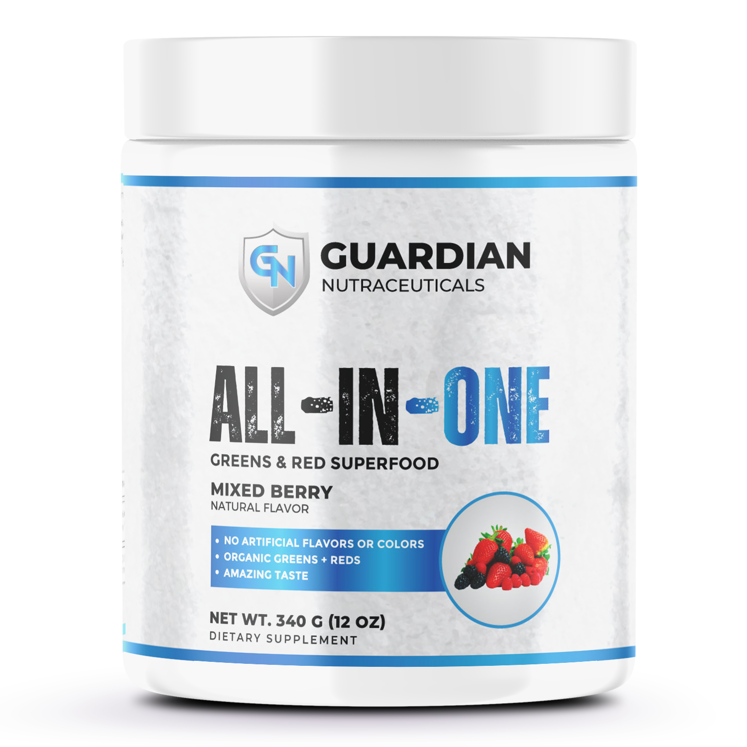 All - In/One Greens & Red SuperFood + Immune 270g Mixed Berry w/Natural Flavo