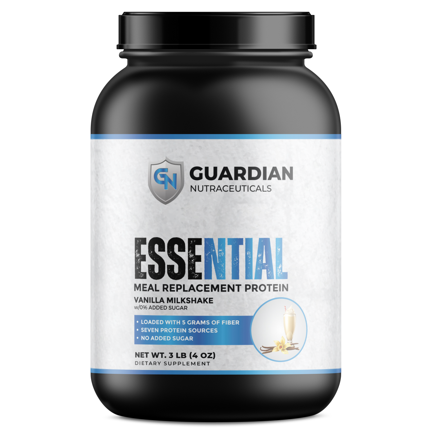 2.9lb Essential Meal Replacement Protein Vanilla Milkshake w/0% Added Suga