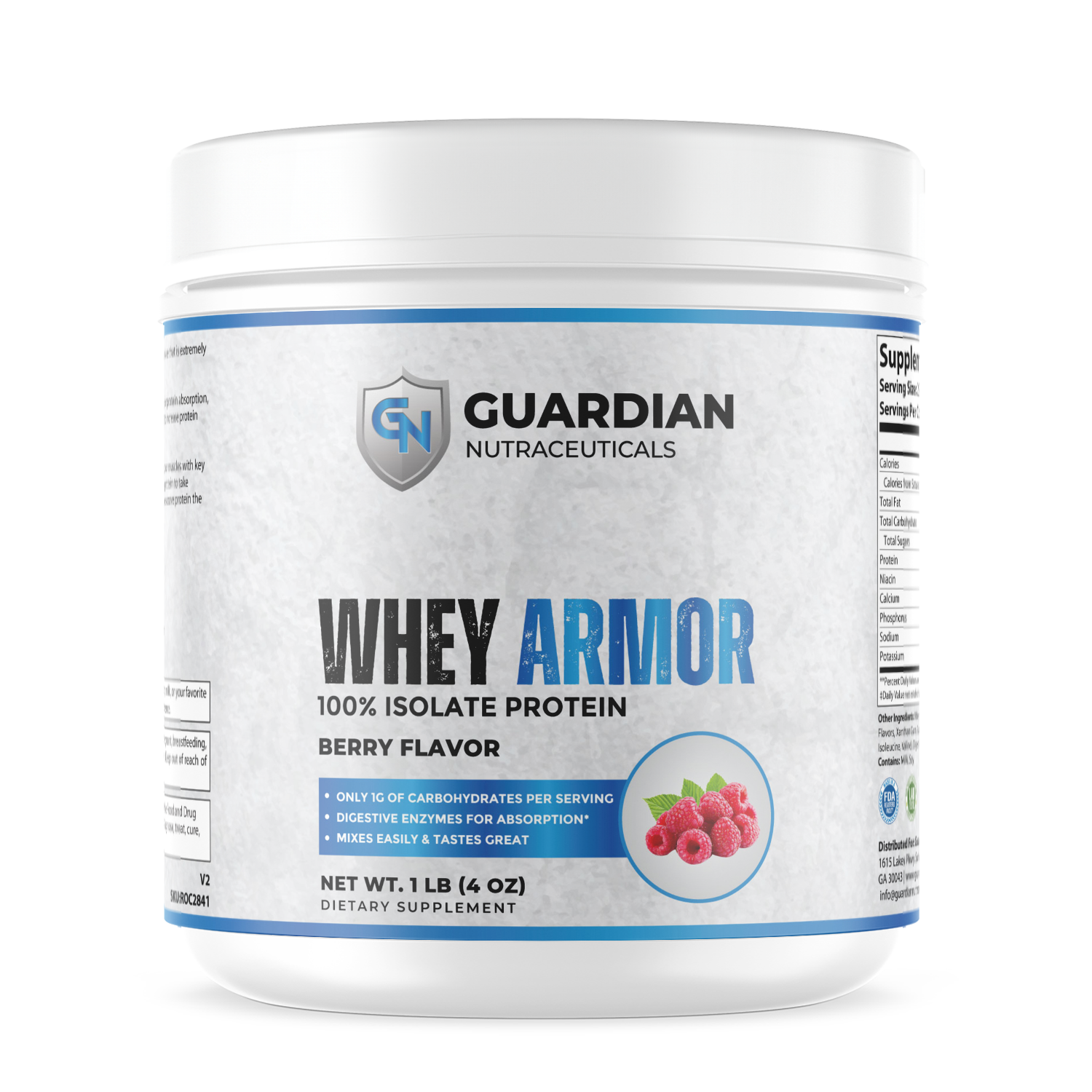 1lb Whey Armor Isolate Protein Berry