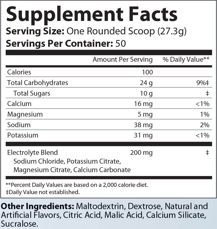 Recovery Carb + Electrolytes: Lemon Lime 1365g