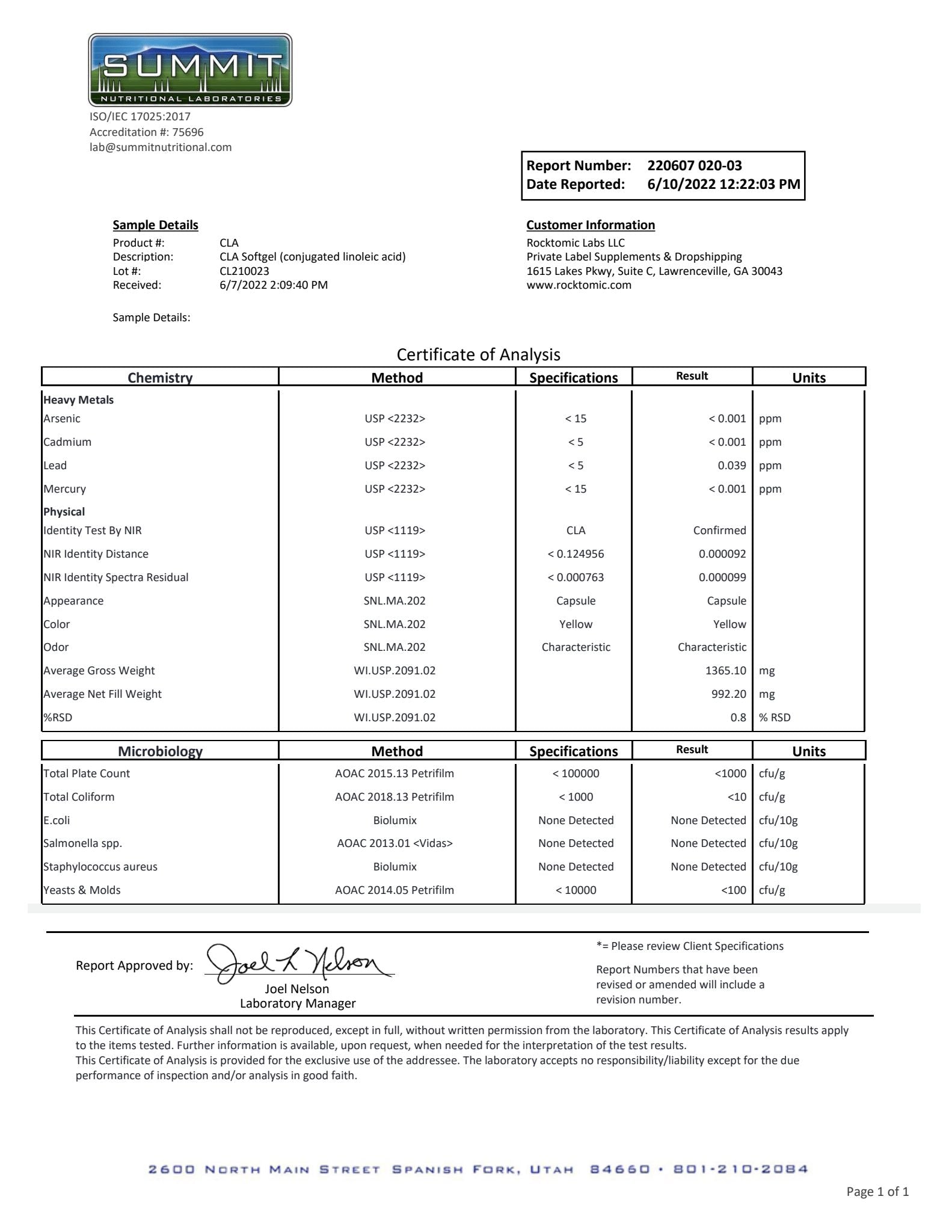 CLA Softgel (conjugated linoleic acid)