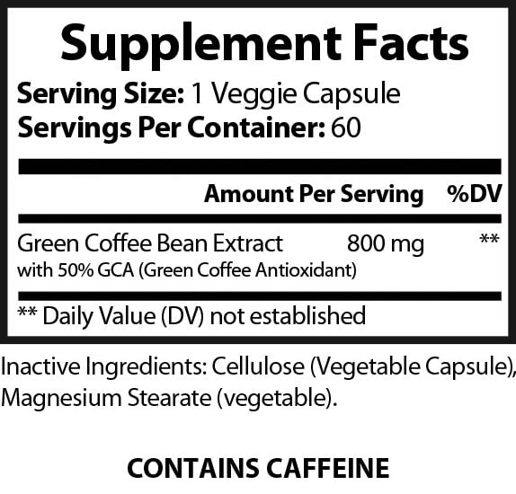 Green Coffee Bean w/GCA -800mg