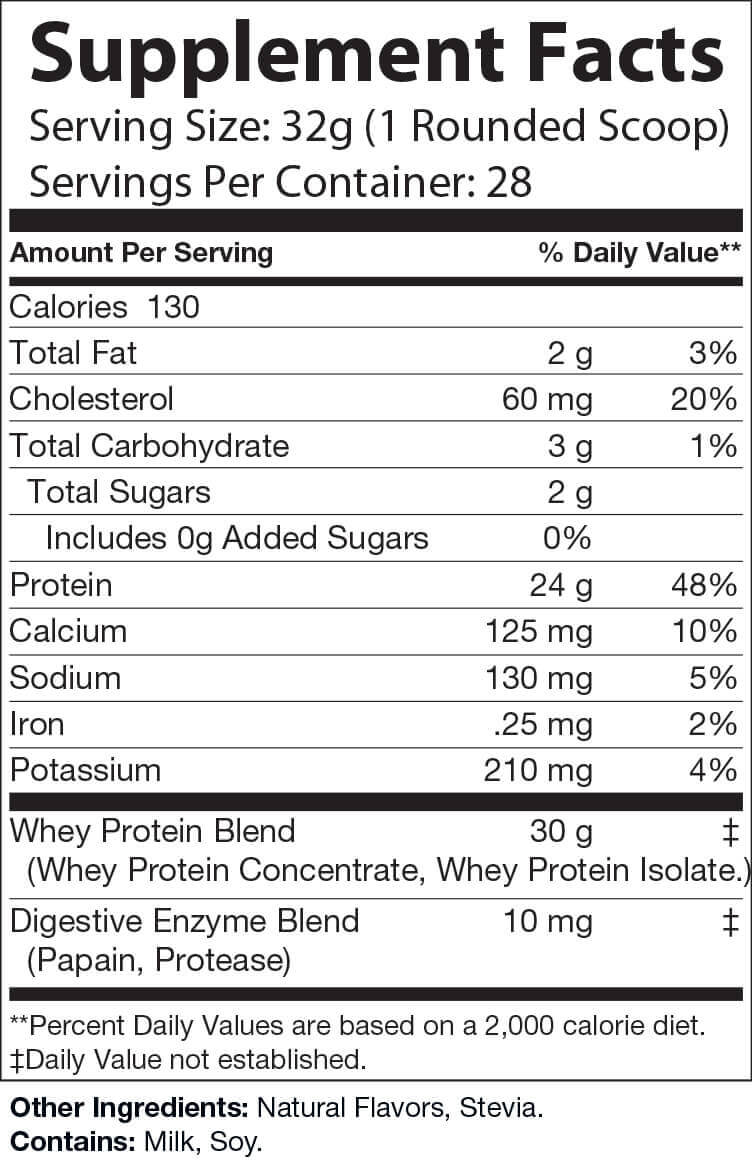 2lb Whey Natural Salted Caramel – 28 servings