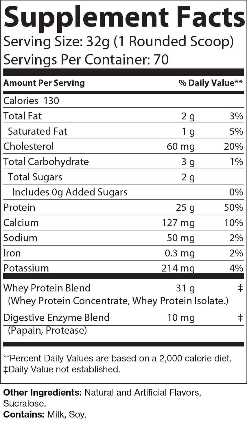 5lb Whey Protein Vanilla – 70 servings