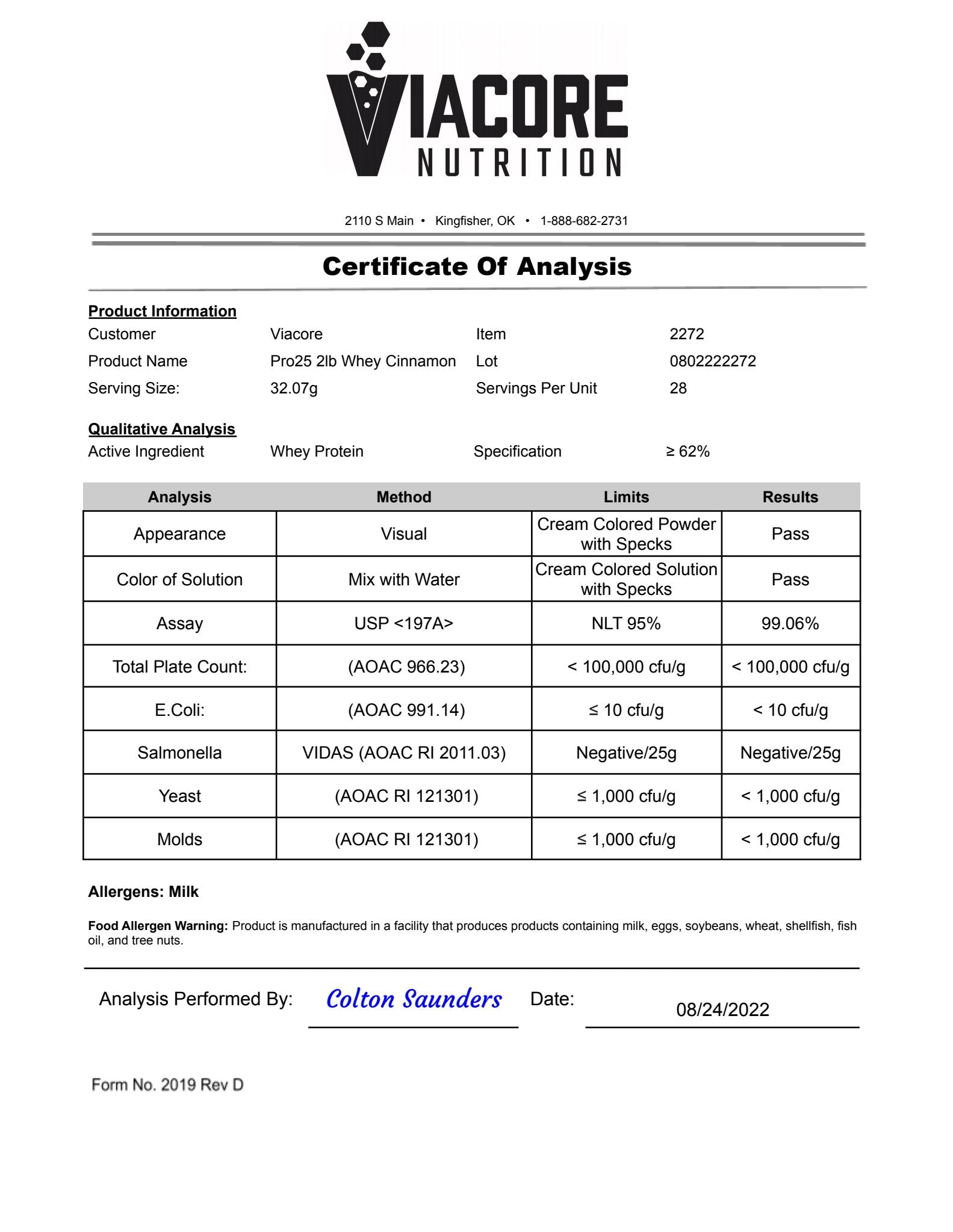 2lb Whey Cinnamon Swirl – 28 servings