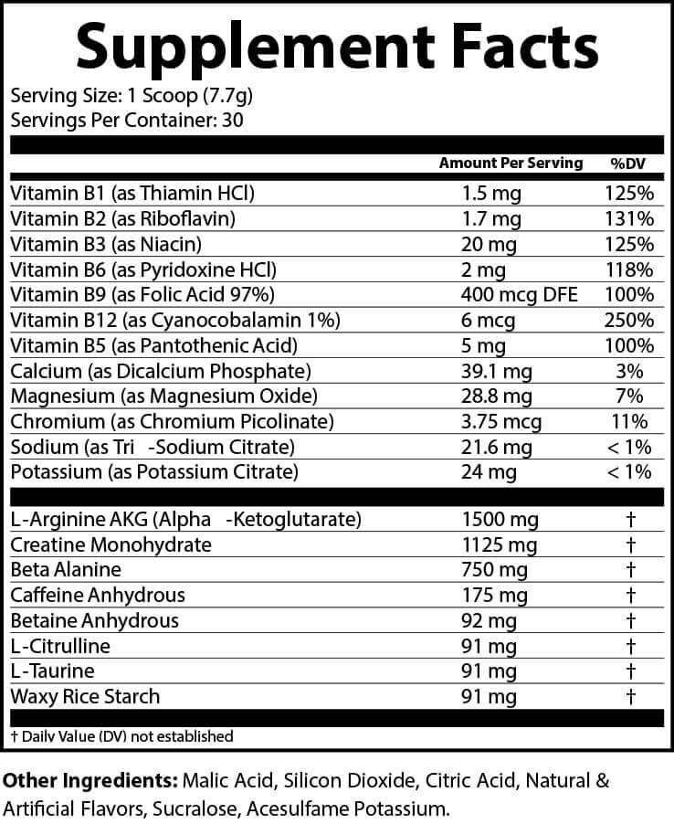 Nitric Shock Pre-Workout (Watermelon)