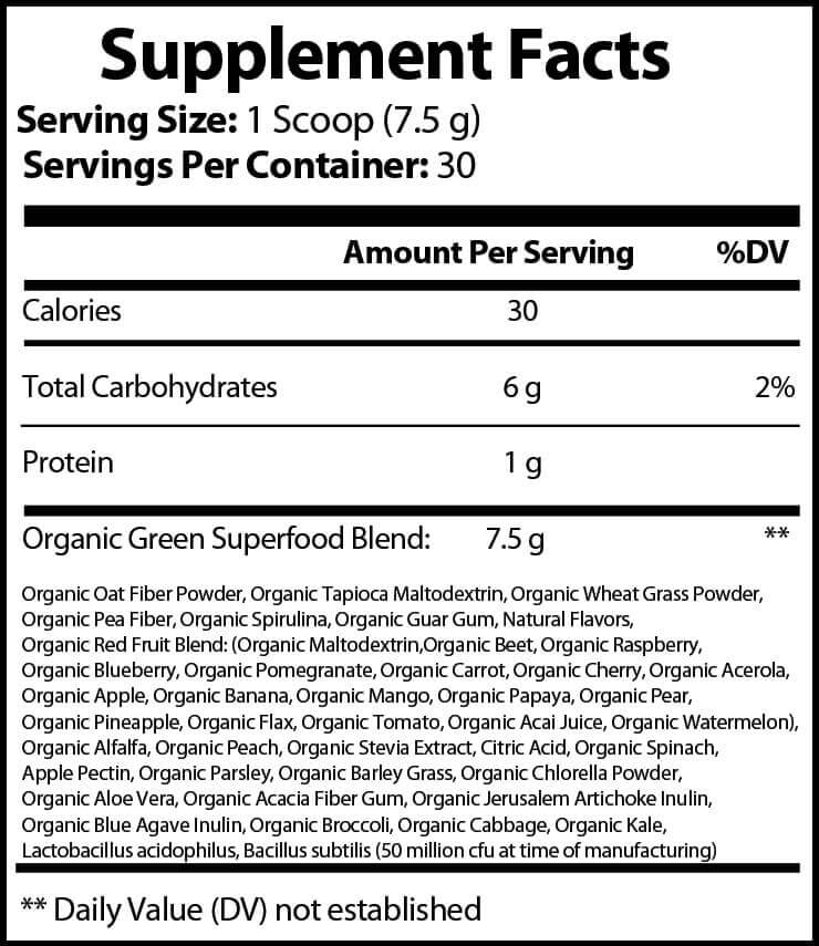 Organic Super Greens - Watermelon